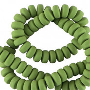 Polymer Perlen Rondell 7mm - Basil green